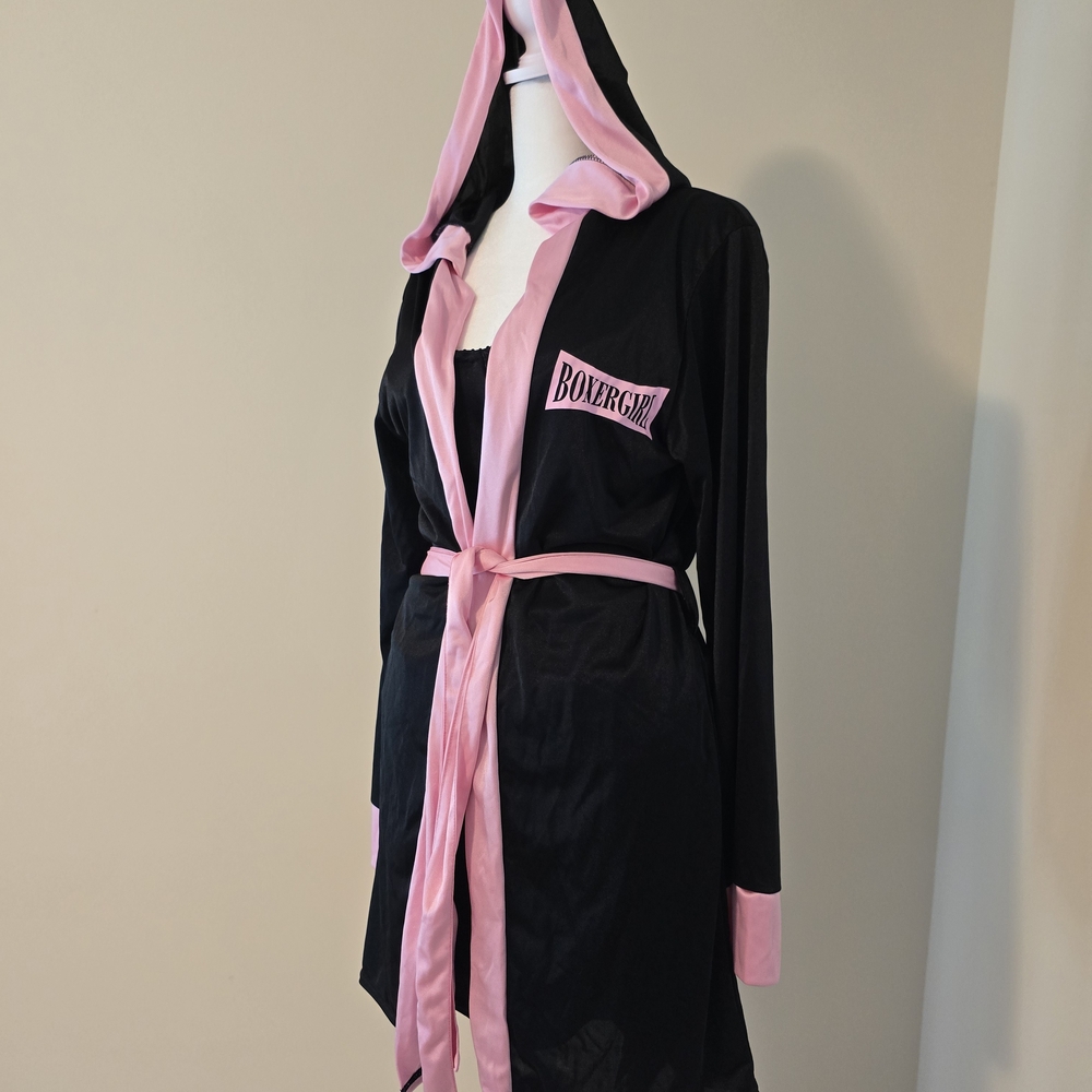Dreamgirl Boxergirl Black and Pink Halloween Costume Size Medium 5 pcs